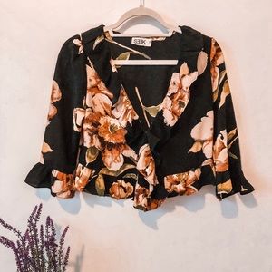 LF floral wrap top